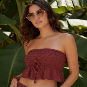 American Eagle Outfitters Rust burnt orange Tube Knit Top